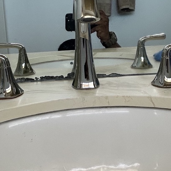 Bathroom faucet and sink from a One Shot fixture project